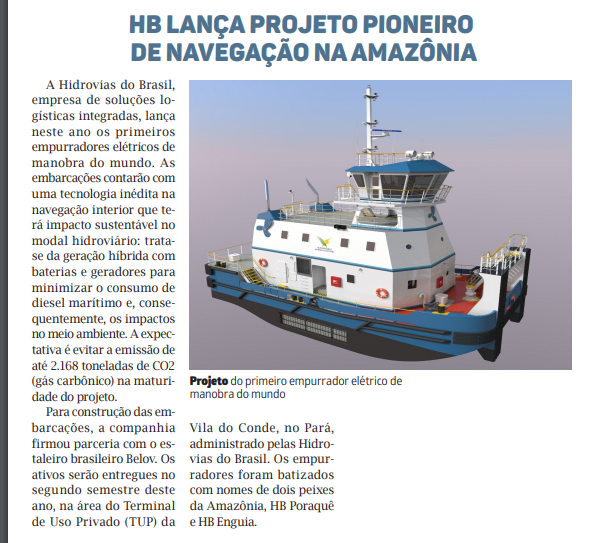 HB lança projeto pioneiro de navegação na Amazônia